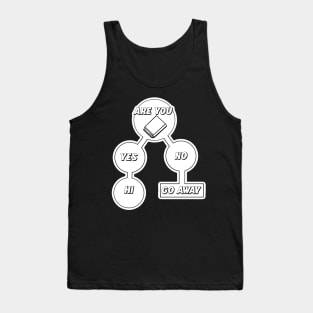 Are You A Book - Funny, Cute Flowchart Tank Top